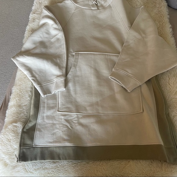 H&M Conscious Collection Taupe Oversized sweatshirt long Hoodie Dress - Picture 10 of 16